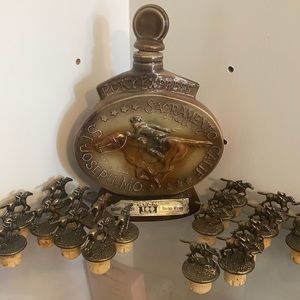 Blantons horses and vintage Jim Beam bottle
